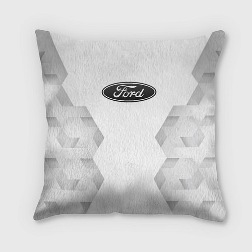 Подушка квадратная Ford white poly / 3D-принт – фото 1