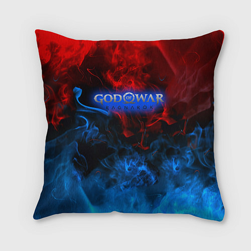 Подушка квадратная God of War битва огня / 3D-принт – фото 1