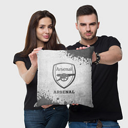 Подушка квадратная Arsenal - white gradient, цвет: 3D-принт — фото 2