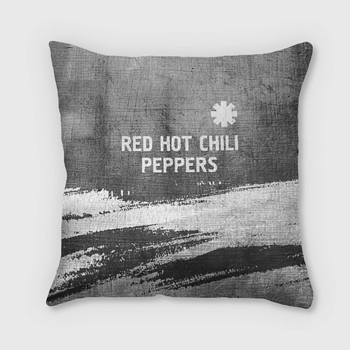 Подушка квадратная Red Hot Chili Peppers - grey gradient посередине / 3D-принт – фото 1