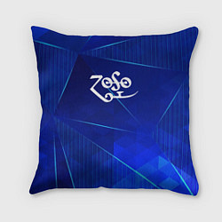 Подушка квадратная Led Zeppelin blue poly