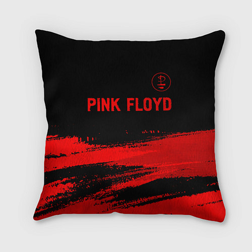 Подушка квадратная Pink Floyd - red gradient посередине / 3D-принт – фото 1