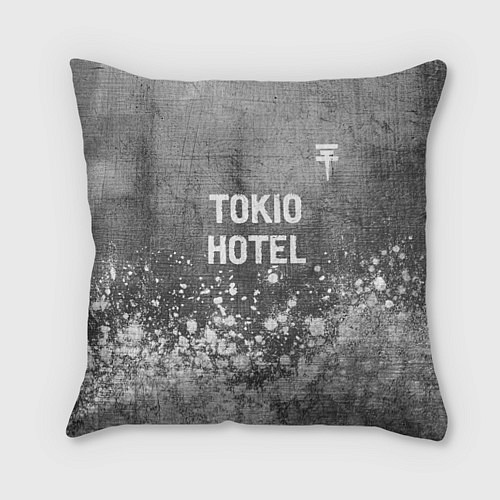Подушка квадратная Tokio Hotel - grey gradient посередине / 3D-принт – фото 1