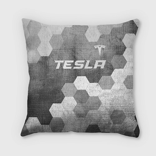 Подушка квадратная Tesla - grey gradient посередине / 3D-принт – фото 1