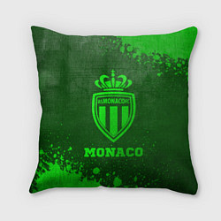 Подушка квадратная Monaco - green gradient, цвет: 3D-принт