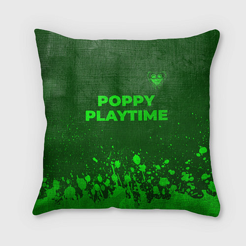 Подушка квадратная Poppy Playtime - green gradient посередине / 3D-принт – фото 1