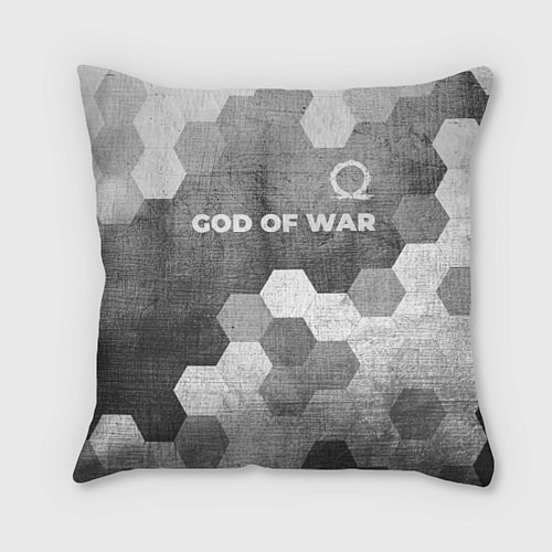 Подушка квадратная God of War - grey gradient посередине / 3D-принт – фото 1
