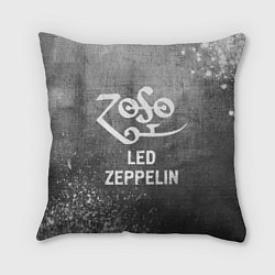 Подушка квадратная Led Zeppelin - grey gradient, цвет: 3D-принт