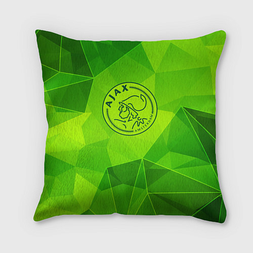 Подушка квадратная Ajax green poly / 3D-принт – фото 1