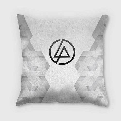 Подушка квадратная Linkin Park white poly / 3D-принт – фото 1