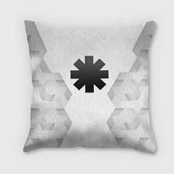 Подушка квадратная Red Hot Chili Peppers white poly