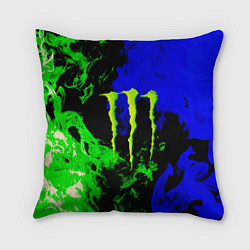 Подушка квадратная Monster energy кислотный огонь