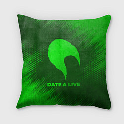 Подушка квадратная Date A Live - green gradient, цвет: 3D-принт