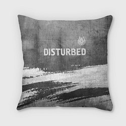 Подушка квадратная Disturbed - grey gradient посередине, цвет: 3D-принт