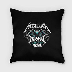 Подушка квадратная Metallica group - thrash metal style