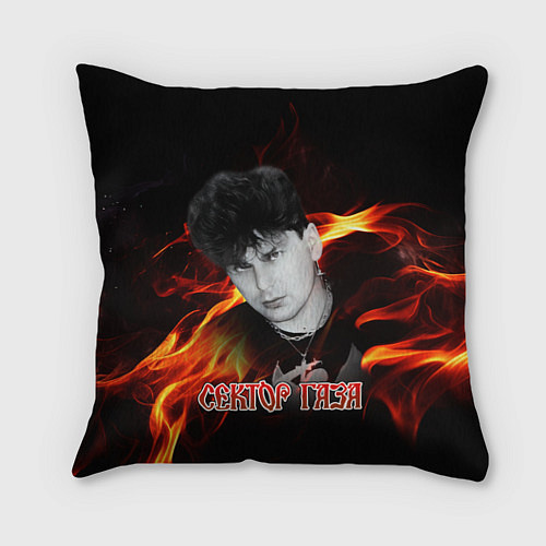Подушка квадратная Сектор газа фон огня / 3D-принт – фото 1