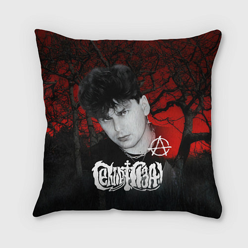 Подушка квадратная Сектор газа красный лес / 3D-принт – фото 1