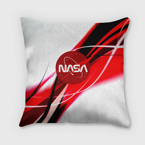 Подушка квадратная Nasa абстрактные полосы / 3D-принт – фото 1