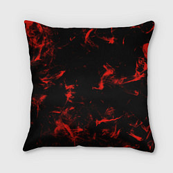Подушка квадратная Color red black