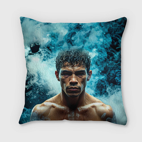 Подушка квадратная Артуро Гатти в дыму / 3D-принт – фото 1