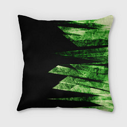 Подушка квадратная Color green black, цвет: 3D-принт