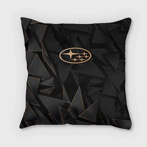 Подушка квадратная Subaru golden poly / 3D-принт – фото 1