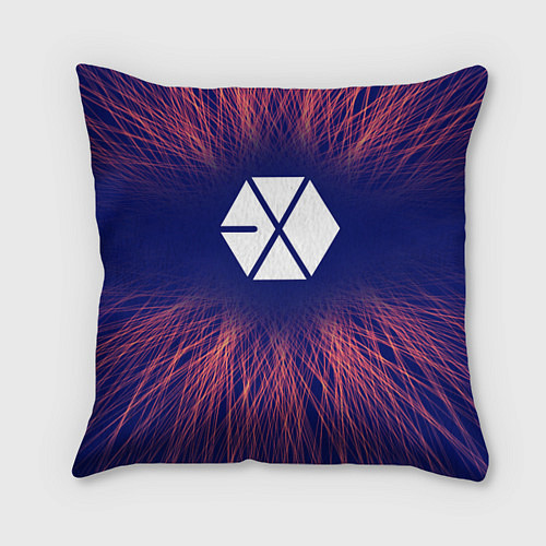 Подушка квадратная Exo red energy / 3D-принт – фото 1