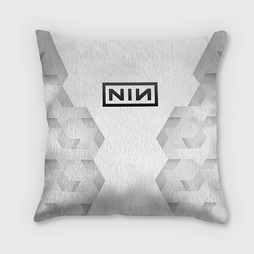 Подушка квадратная Nine Inch Nails white poly / 3D-принт – фото 1