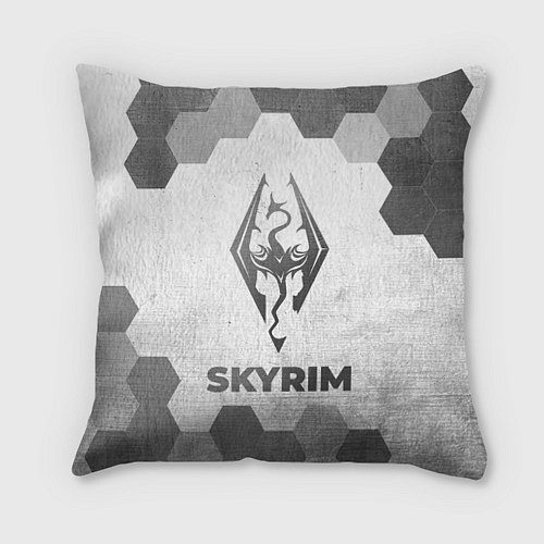 Подушка квадратная Skyrim - white gradient / 3D-принт – фото 1