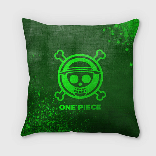 Подушка квадратная One Piece - green gradient / 3D-принт – фото 1
