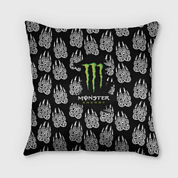 Подушка квадратная Monster energy медвежьи лапы