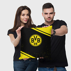 Подушка квадратная Borussia полосы, цвет: 3D-принт — фото 2