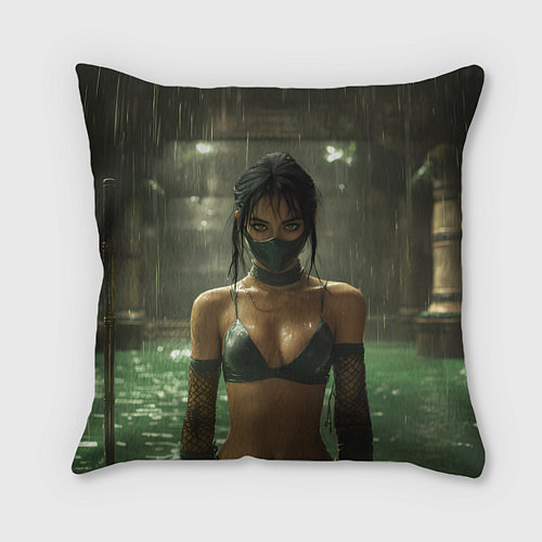 Подушка квадратная Mortal Kombat Jade / 3D-принт – фото 1
