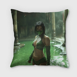 Подушка квадратная Джейд в кислоте