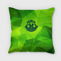 Подушка квадратная Tomodachi Game green poly