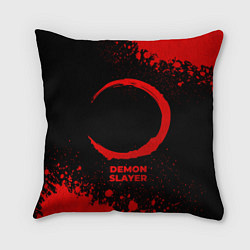 Подушка квадратная Demon Slayer - red gradient