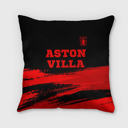 Подушка квадратная Aston Villa - red gradient посередине / 3D-принт – фото 1