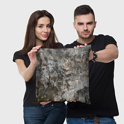 Подушка квадратная Абстракция - grey natural granite, цвет: 3D-принт — фото 2