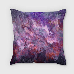 Подушка квадратная Абстракция - purple space stone, цвет: 3D-принт