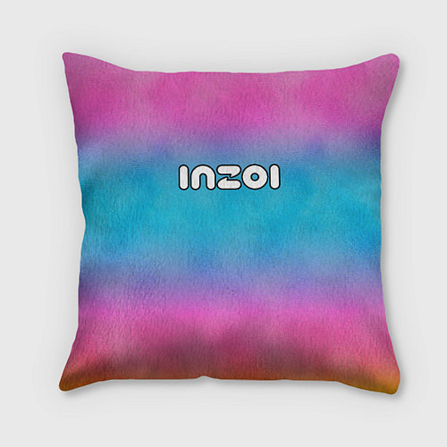 Подушка квадратная Inzoi розово-голубой фон / 3D-принт – фото 1