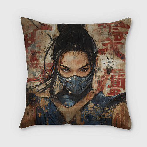 Подушка квадратная Китана в китайском стиле / 3D-принт – фото 1