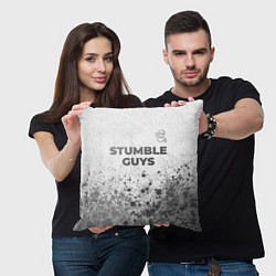 Подушка квадратная Stumble Guys - white gradient посередине, цвет: 3D-принт — фото 2