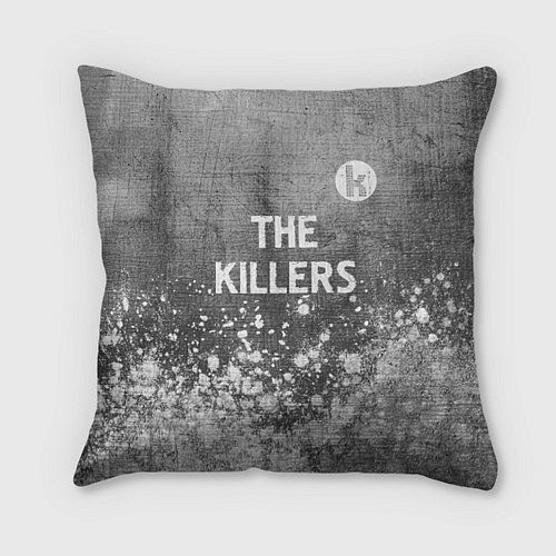 Подушка квадратная The Killers - grey gradient посередине / 3D-принт – фото 1