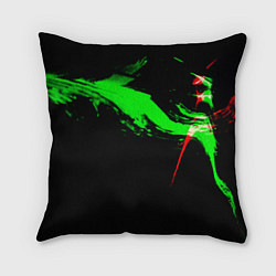 Подушка квадратная Color black green red, цвет: 3D-принт