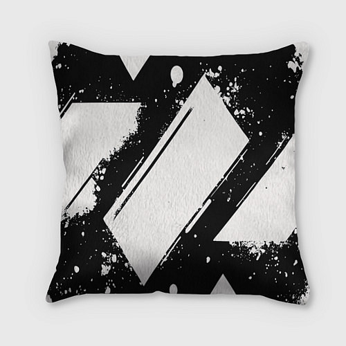 Подушка квадратная Color black white / 3D-принт – фото 1