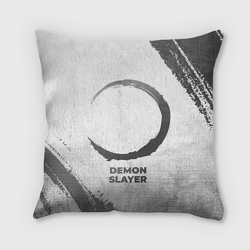Подушка квадратная Demon Slayer - white gradient / 3D-принт – фото 1