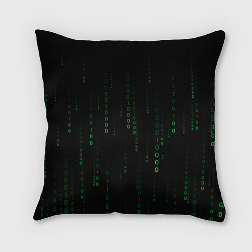 Подушка квадратная Color black green / 3D-принт – фото 1
