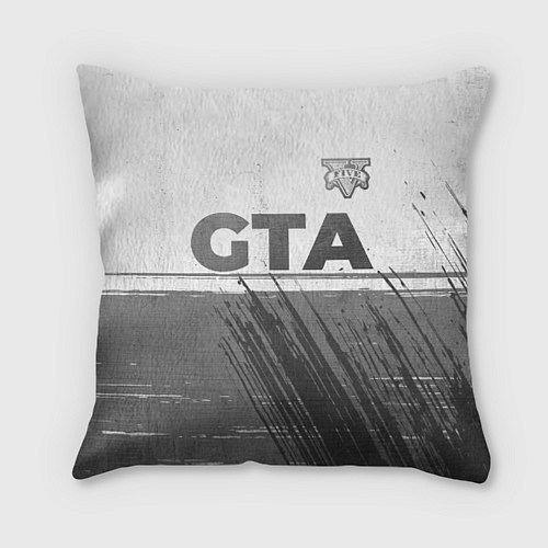 Подушка квадратная GTA - white gradient посередине / 3D-принт – фото 1