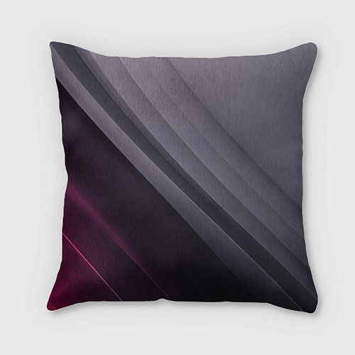 Подушка квадратная Color black grey / 3D-принт – фото 1