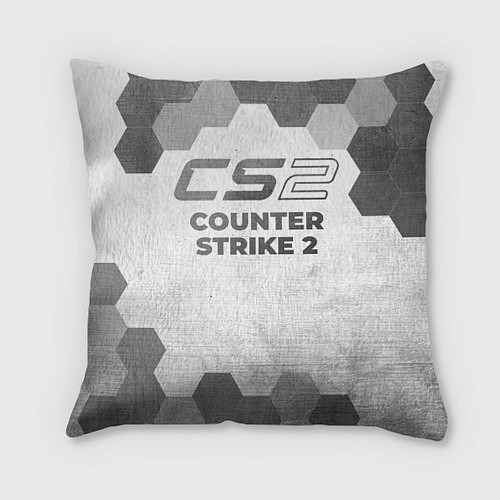 Подушка квадратная Counter Strike 2 - white gradient / 3D-принт – фото 1